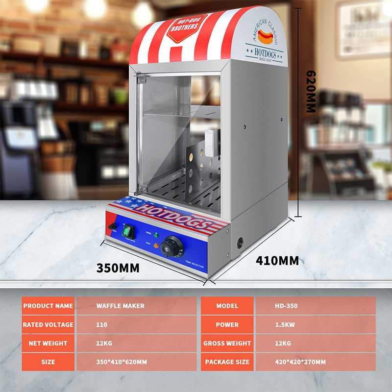 Commercial Steamer Cabinet - 1.5KW 商業ステンレス鋼パラゴンホットドッグスチーマーマシン温度制御加温キャビネット