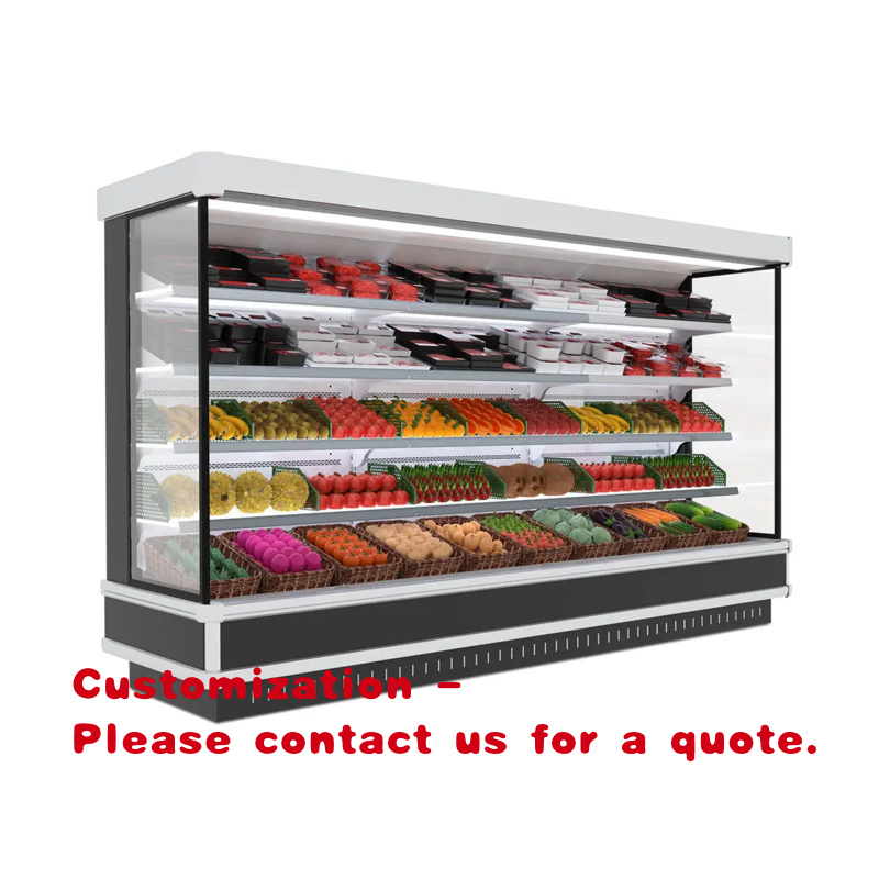 Refrigerated Display Case - カスタムホットセール両開き冷凍庫直立型ガラスディスプレイドリンク冷蔵庫ショーケース冷却単温度タイプ