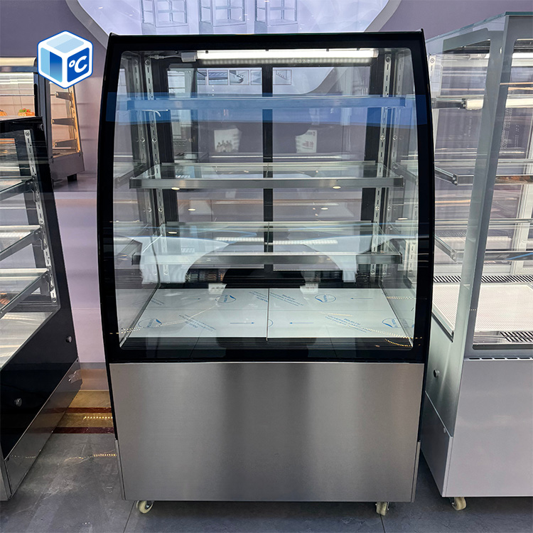 Refrigerated Display Case - 2段式業務用ケーキ陳列冷蔵庫 ファン冷却 R290 2棚 LED照明付き ベーカリー