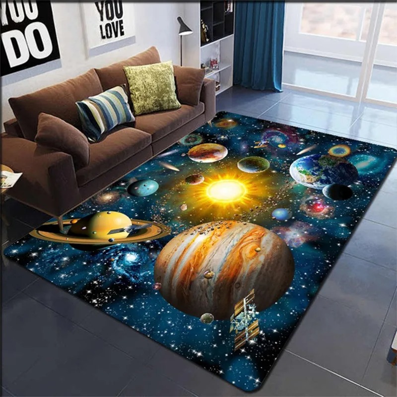 Commercial Dishwasher Table - VIKAMA 漫画惑星クリスタルベルベットカーペット大サイズリビングルーム寝室ノンスリップラグソファコーヒーテーブルブランケットキッズルームマット