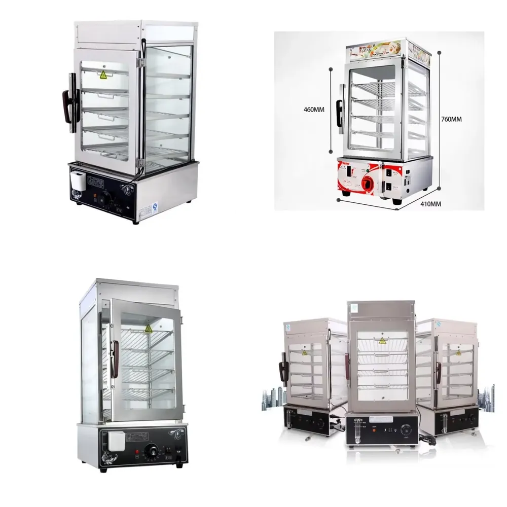 Commercial Steamer Cabinet - 2026年最新！業務用電気ステンレス製生地蒸し器キャビネット（モーター付き）5/6段食品蒸し加工機