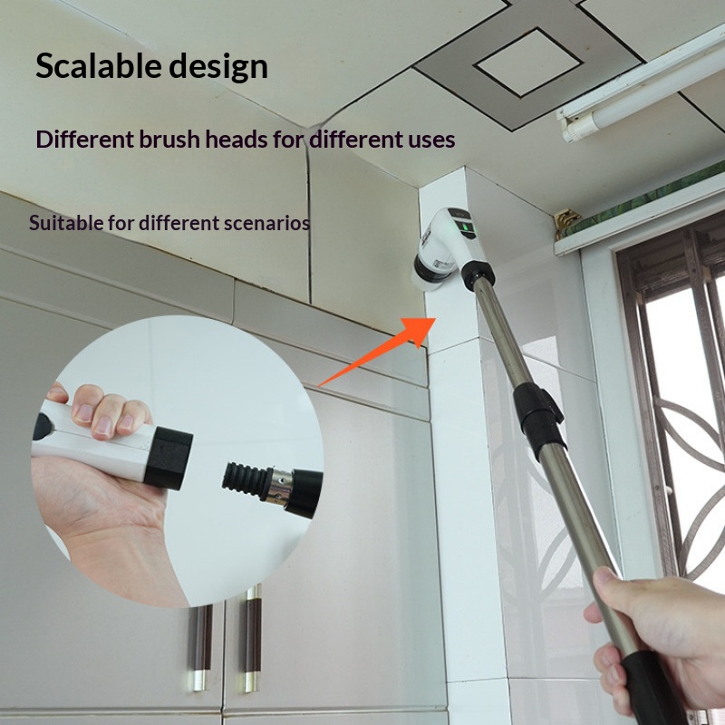 Commercial Kitchen Cleaning - HOMEFISH コードレススピンスクラバー電動クリーニングブラシ 浴室 キッチン トイレ 多目的家庭用掃除ツール