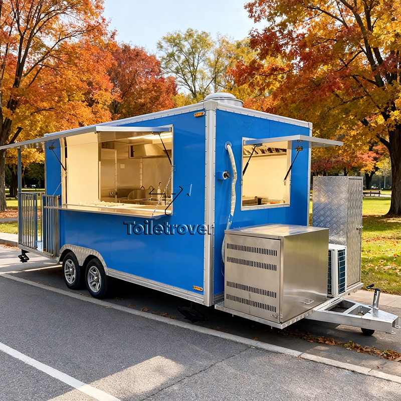 Commercial Kitchen Windows - 丸みを帯びた窓付きの移動式キッチンカー、コンテナ型フードトラック、商業用モバイルホットドッグフードトラック、パスタ屋台、ストリートフードトレーラー