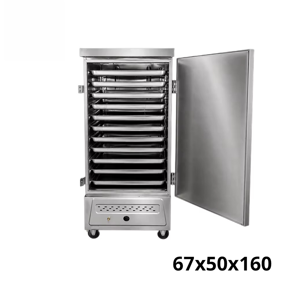 Commercial Steamer Cabinet - メーカー製頑丈ステンレス鋼米蒸し器12段ガス式大容量調理器キャビネット業務用厨房