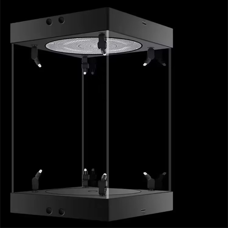 Refrigerated Display Case - 回転式LEDスポットライト付きアクリルボックスフィギュアディスプレイケース 高さ20cm 30cm 40cm 12インチフィギュア用 1/6スケールロボットコレクタブル