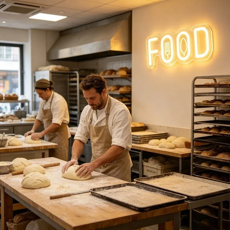 食品店の窓用ネオンサイン、調光可能なLEDネオンライト、フォ - Commercial Kitchen Windows のレビューと価格