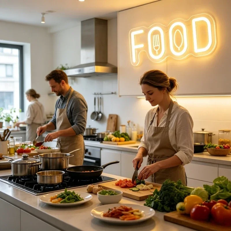 食品店の窓用ネオンサイン、調光可能なLEDネオンライト、フォ - Commercial Kitchen Windows のレビューと価格