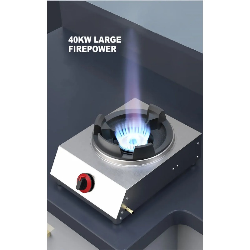 キッチンガスコンロ シングルガスストーブ 家庭用ステンレス製 - Commercial Kitchen Gas Stove のレビューと価格