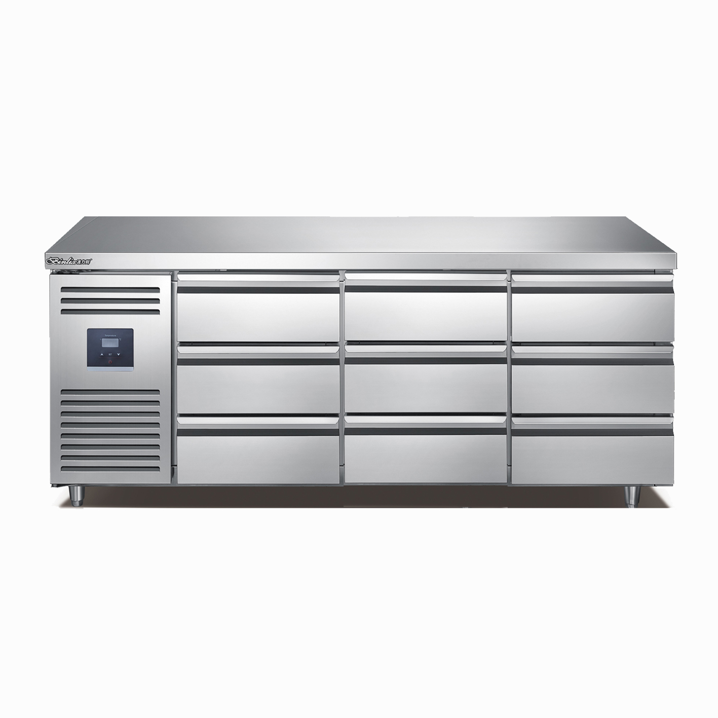調整可能なステンレス製ワークベンチ冷蔵庫、6/9段引き出し、 - Refrigerated Display Case のレビューと価格