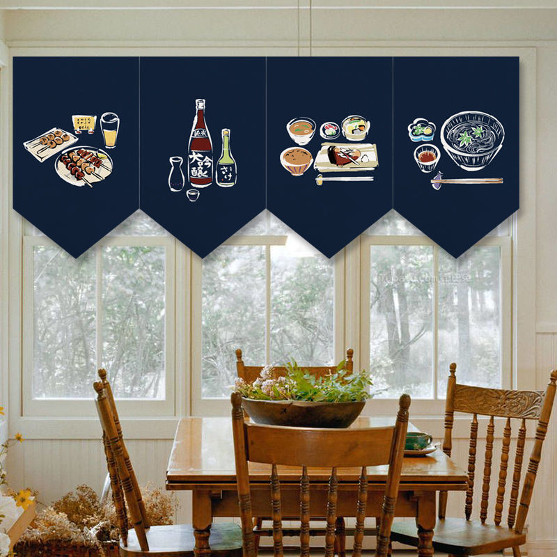 日本料理店商業用ペナントショートカーテンカウンター装飾小さな - Commercial Kitchen Windows のレビューと価格