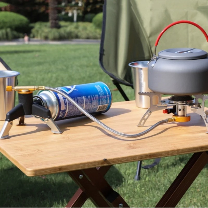 キャンプ用ガスストーブアダプターコネクター ポータブル折りた - Commercial Kitchen Gas Stove のレビューと価格
