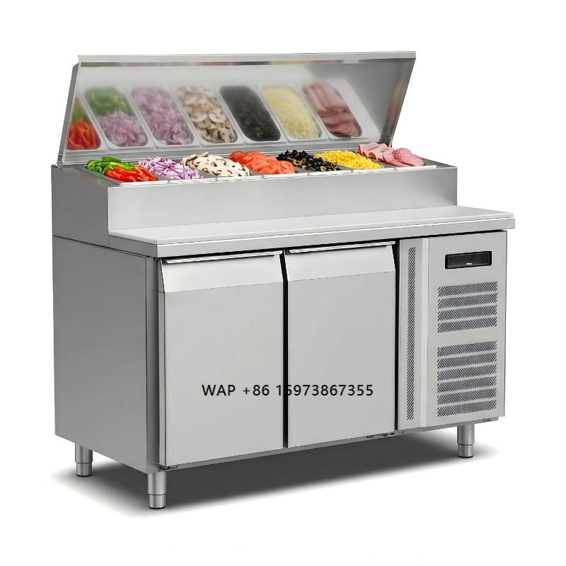 OEMカウンター冷蔵庫 サンドイッチ調理用 2ドア ステンレ - Commercial Kitchen Fridge のレビューと価格