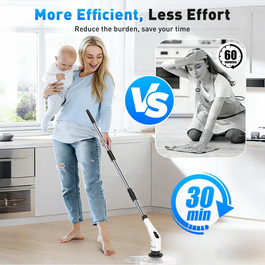 TINSOL 12 in 1 電動クリーニングブラシ、伸縮式 - Commercial Kitchen Cleaning のレビューと価格