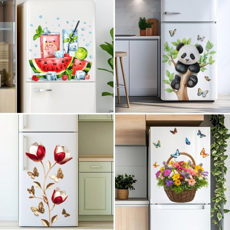 新しいクールな夏のスイカドリンクウォールステッカーキッチン冷 - Commercial Kitchen Fridge のレビューと価格