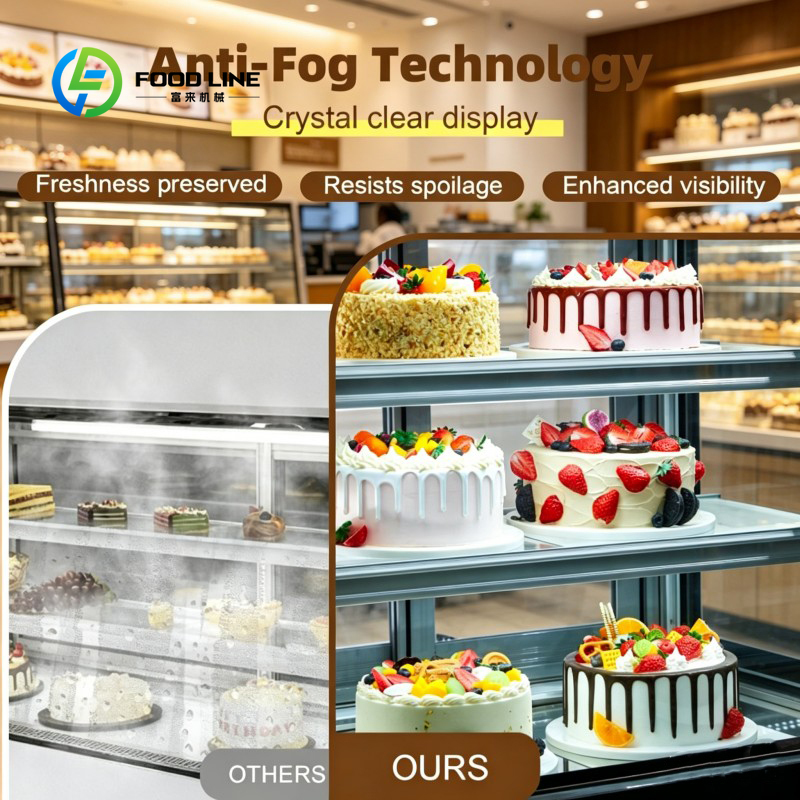 カスタマイズ可能な業務用ガラスケーキ陳列冷蔵庫カウンターチラ - Refrigerated Display Case のレビューと価格
