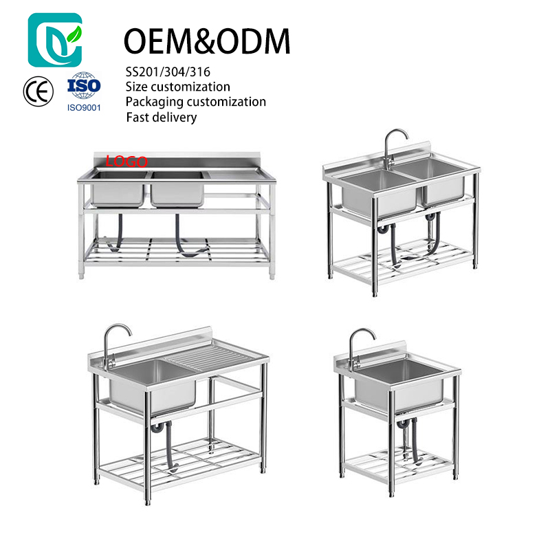 トップセラーのステンレス製業務用シンク、カスタムキッチン自立 - Commercial Kitchen Sink のレビューと価格