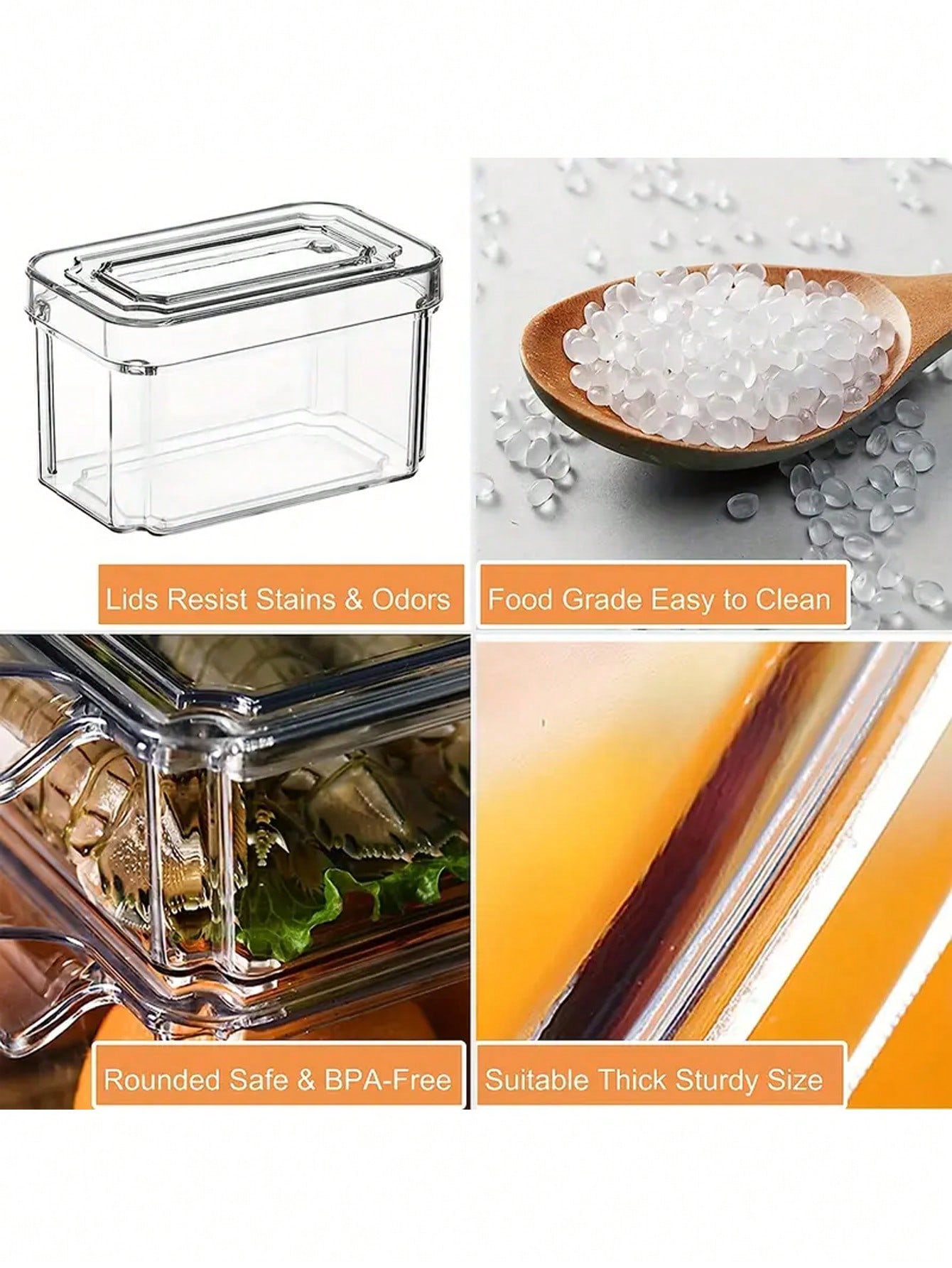 7個セットの積み重ね可能な冷蔵庫用オーガナイザービン、モダン - Commercial Kitchen Fridge のレビューと価格