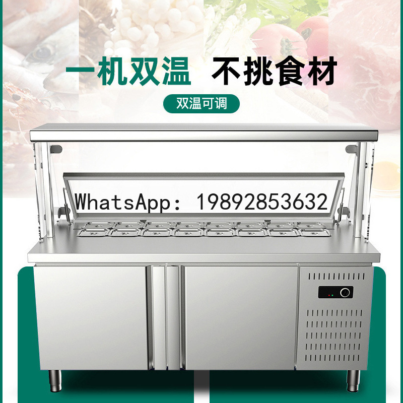 フルーツサラダ陳列棚付きスロット式サラダテーブル業務用冷蔵庫 - Refrigerated Display Case のレビューと価格