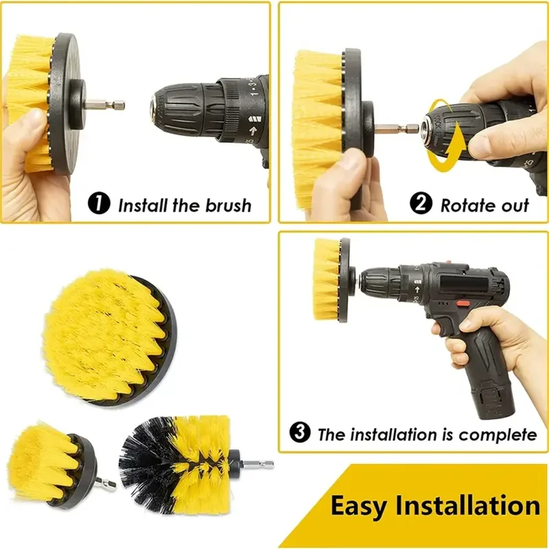 3個/セット ドリルブラシセット パワースクラバー 洗浄ブラ - Commercial Kitchen Cleaning のレビューと価格