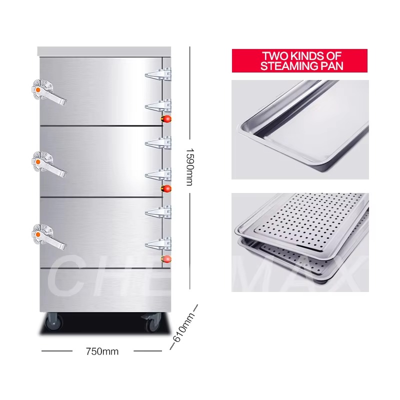 業務用電気ガス両用ステンレス製蒸し器、食品調理用スチームキャ - Commercial Steamer Cabinet のレビューと価格