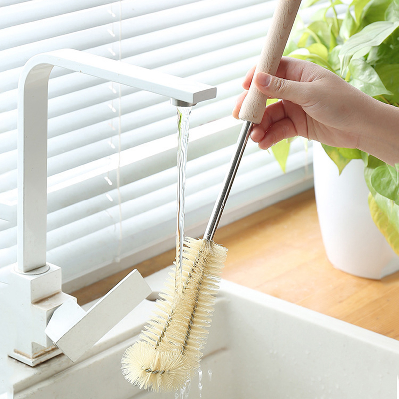 長い木製ハンドルのボトルブラシ、赤ちゃん用おしゃぶり洗浄ブラ - Commercial Kitchen Cleaning のレビューと価格