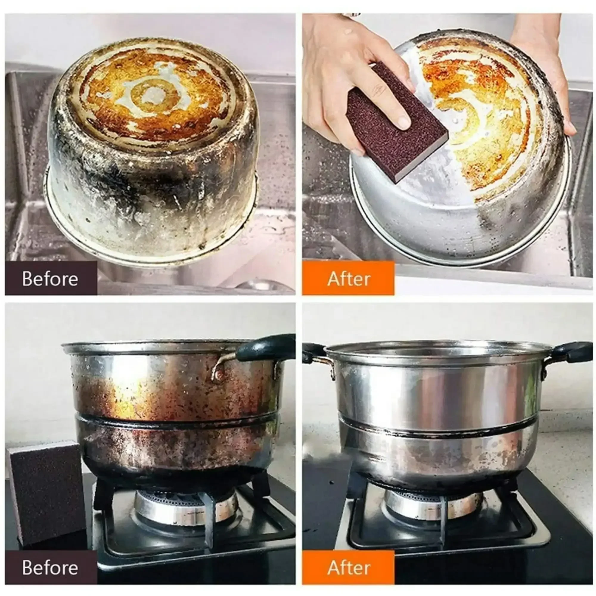 5/10個入りナノスポンジマジック消しゴム、カーボランダム製 - Commercial Kitchen Cleaning のレビューと価格