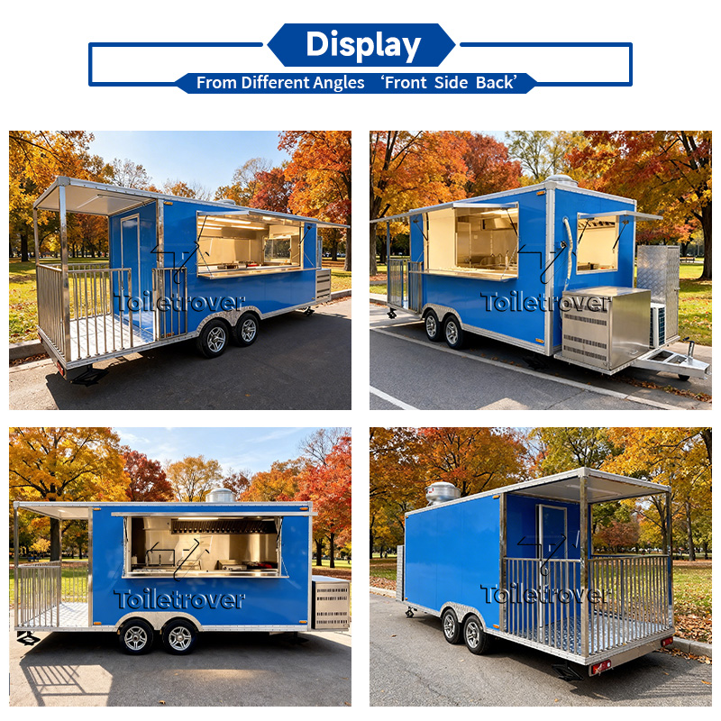 丸みを帯びた窓付きの移動式キッチンカー、コンテナ型フードトラ - Commercial Kitchen Windows のレビューと価格