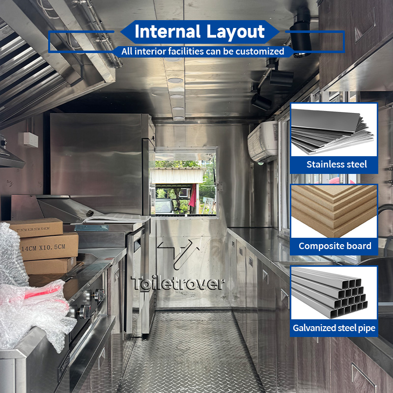 丸みを帯びた窓付きの移動式キッチンカー、コンテナ型フードトラ - Commercial Kitchen Windows のレビューと価格