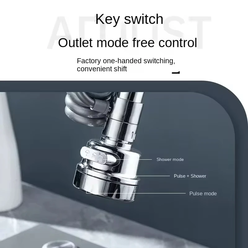 新しい3モードシンク蛇口360度回転フィルター延長チューブシ - Commercial Kitchen Tap のレビューと価格