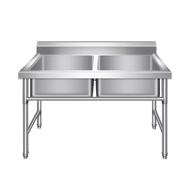 業務用厨房ステンレス製作業台（ダブルシンク付き） - Commercial Kitchen Sink のレビューと価格