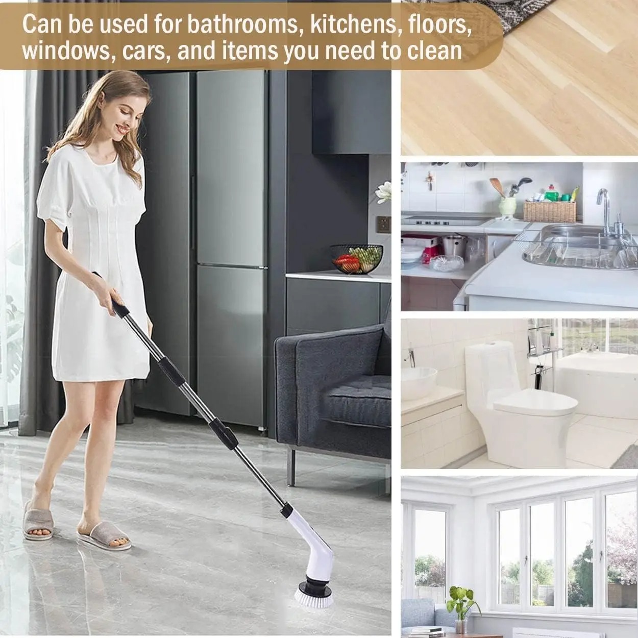 強力なコードレス電動スピンスクラバー、多目的クリーニングブラ - Commercial Kitchen Cleaning のレビューと価格